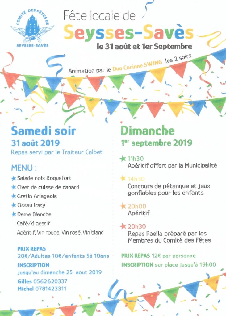 Affiche fête Seysses-Savès